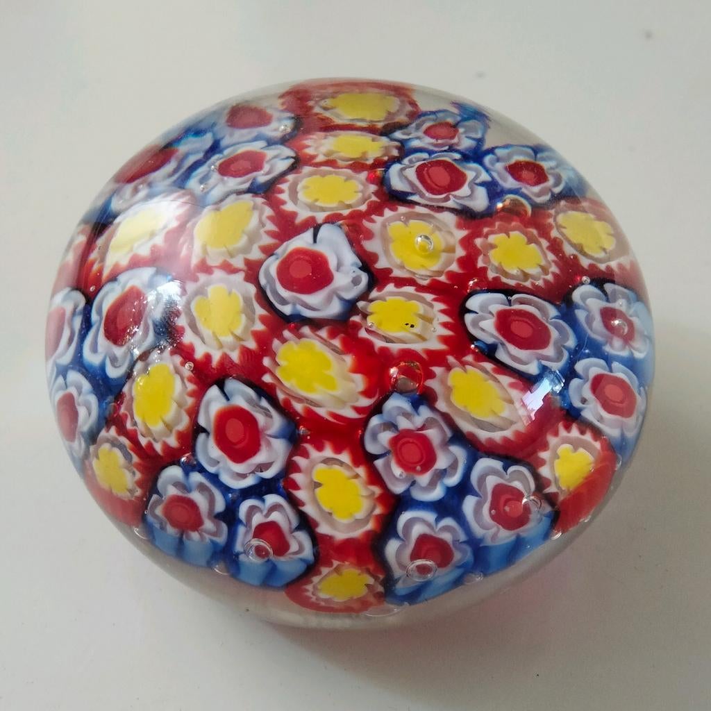 Millefiori glazen presse-papier, Ophalen of Verzenden