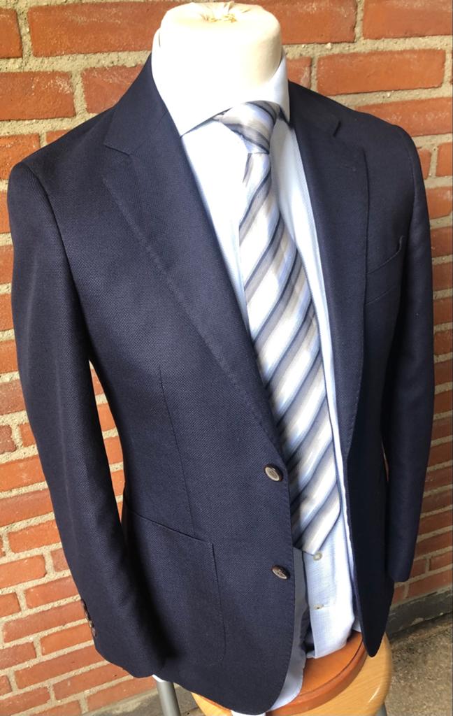 ZGAN Suitsupply Havana Patch Blazer Navy Mt 44 Pure Wool, Kleding | Heren, Ophalen of Verzenden, Zo goed als nieuw, Maat 46 (S) of kleiner