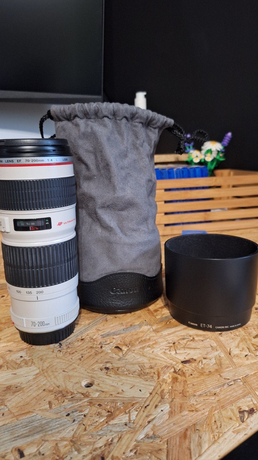 canon ef 70-200mm f/4l is usm, Ophalen, Zo goed als nieuw, Telelens