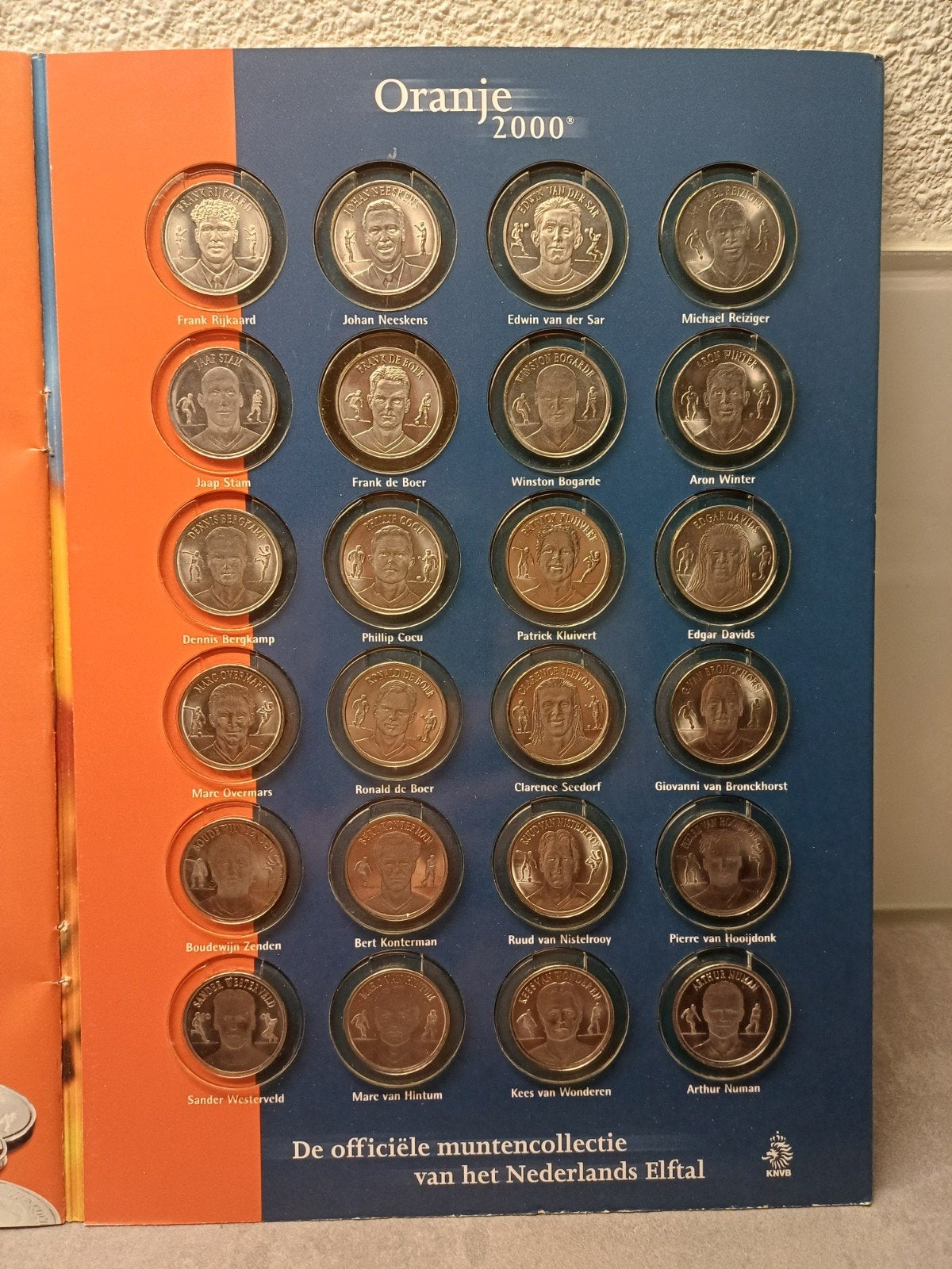 Oranje 2000 officiële muntencollectie Nederlands Elftal, Ophalen of Verzenden, Koningin Beatrix, Overige waardes, Setje