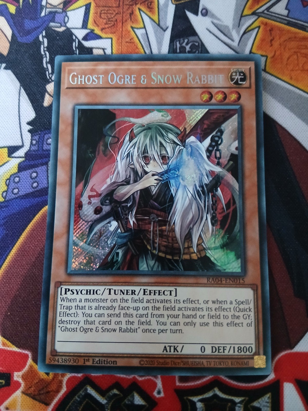 Ghost Ogre & Snow Rabbit - Secret Rare RA04 - Yu-Gi-Oh, Ophalen of Verzenden, Zo goed als nieuw, Foil