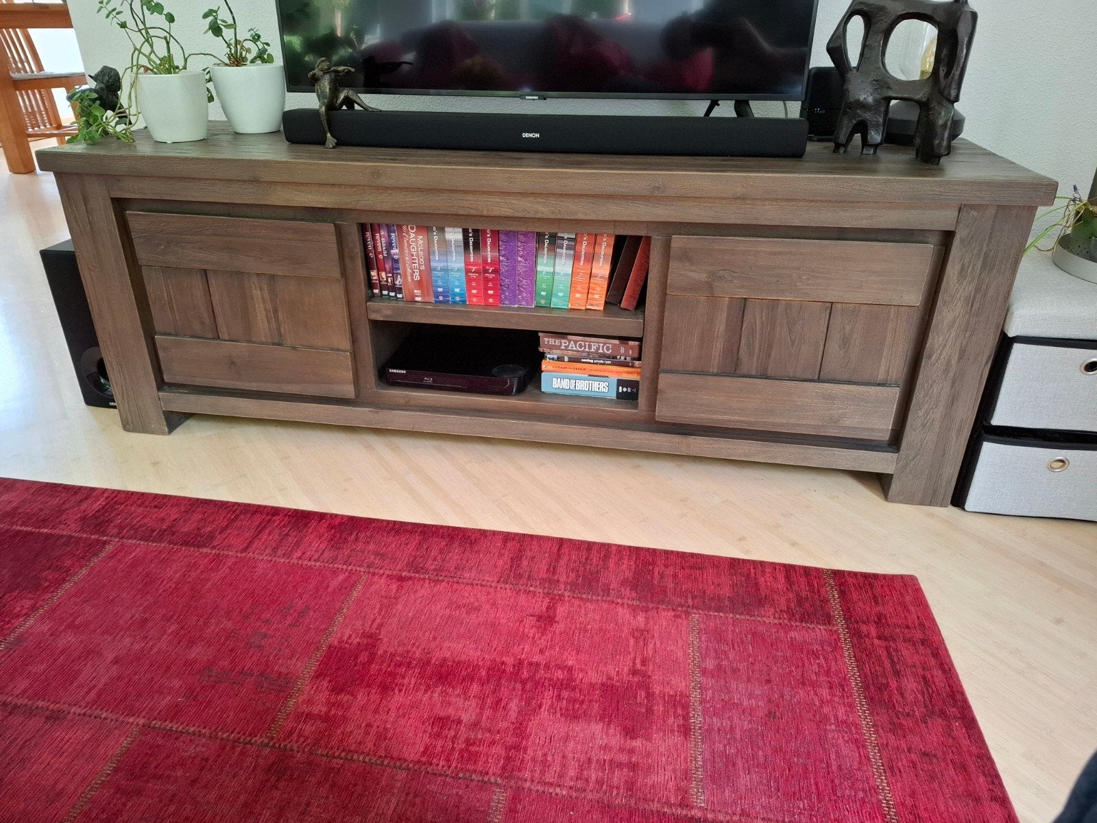 Houten tv kast, Ophalen, 25 tot 50 cm, 150 tot 200 cm