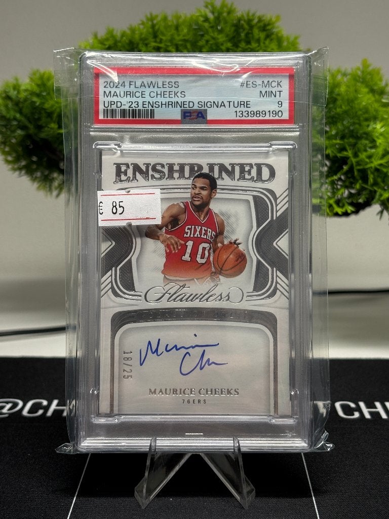 Panini Flawless NBA on card auto Cheeks /25 Sixers PSA 9, Hobby en Vrije tijd, Ophalen of Verzenden, Nieuw, Plaatje