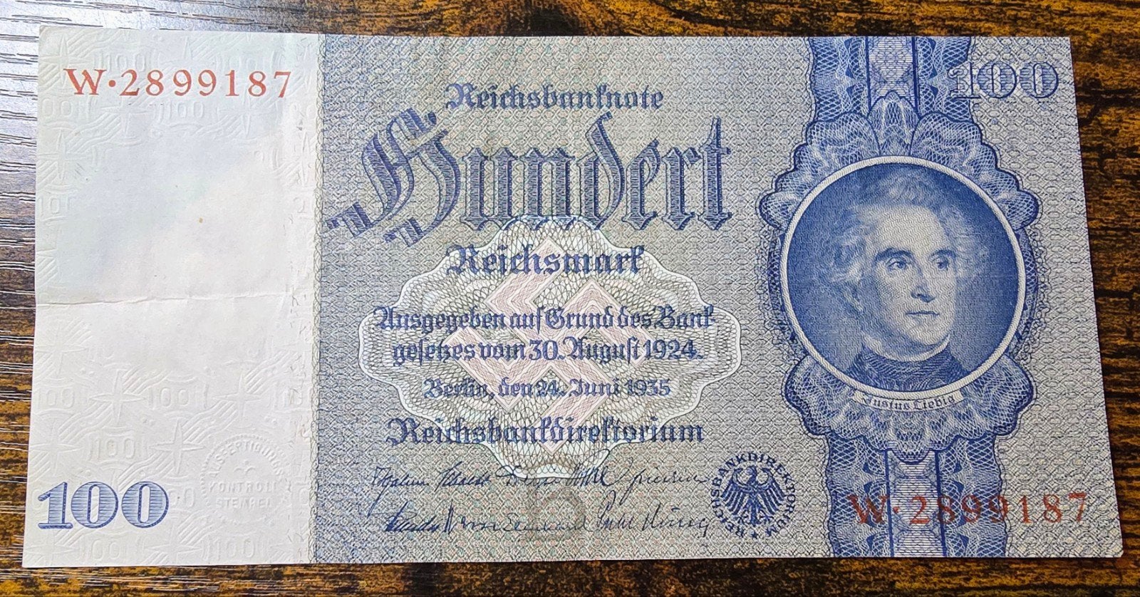100 Reichsmark biljet uit 1935 - Duitsland, Ophalen of Verzenden, Duitsland, Los biljet