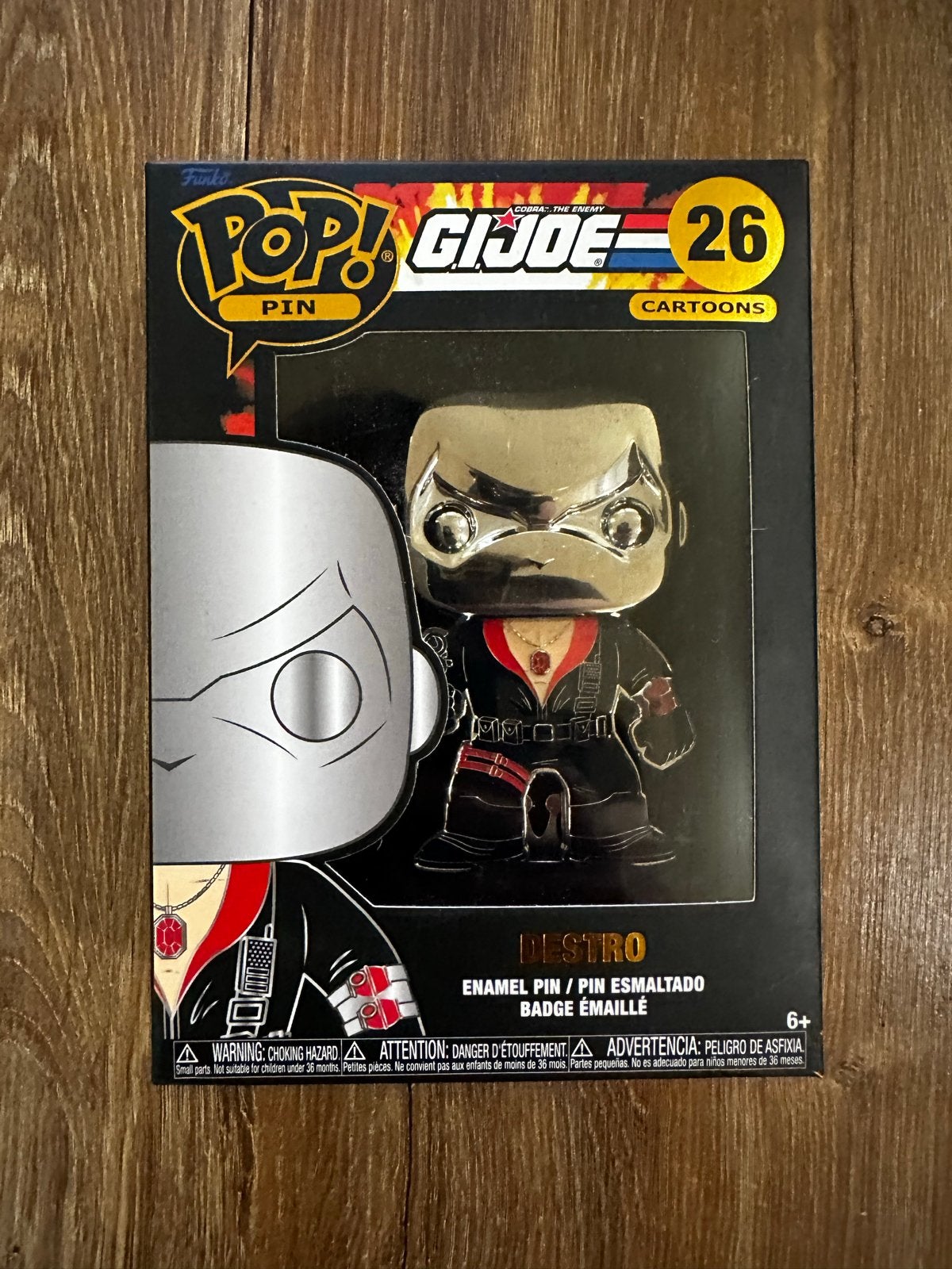 Funko Pop! Pin G.I. Joe Destro #26 Emaille Pin, Ophalen of Verzenden, Nieuw