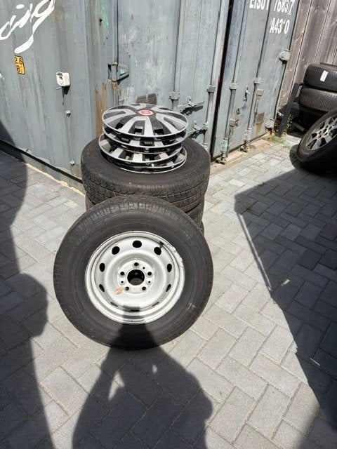 Fiat, peugeot, citroën camper   velgen met band, Auto-onderdelen, Banden en Velgen, Ophalen, 15 inch, Velg(en), Zomerbanden