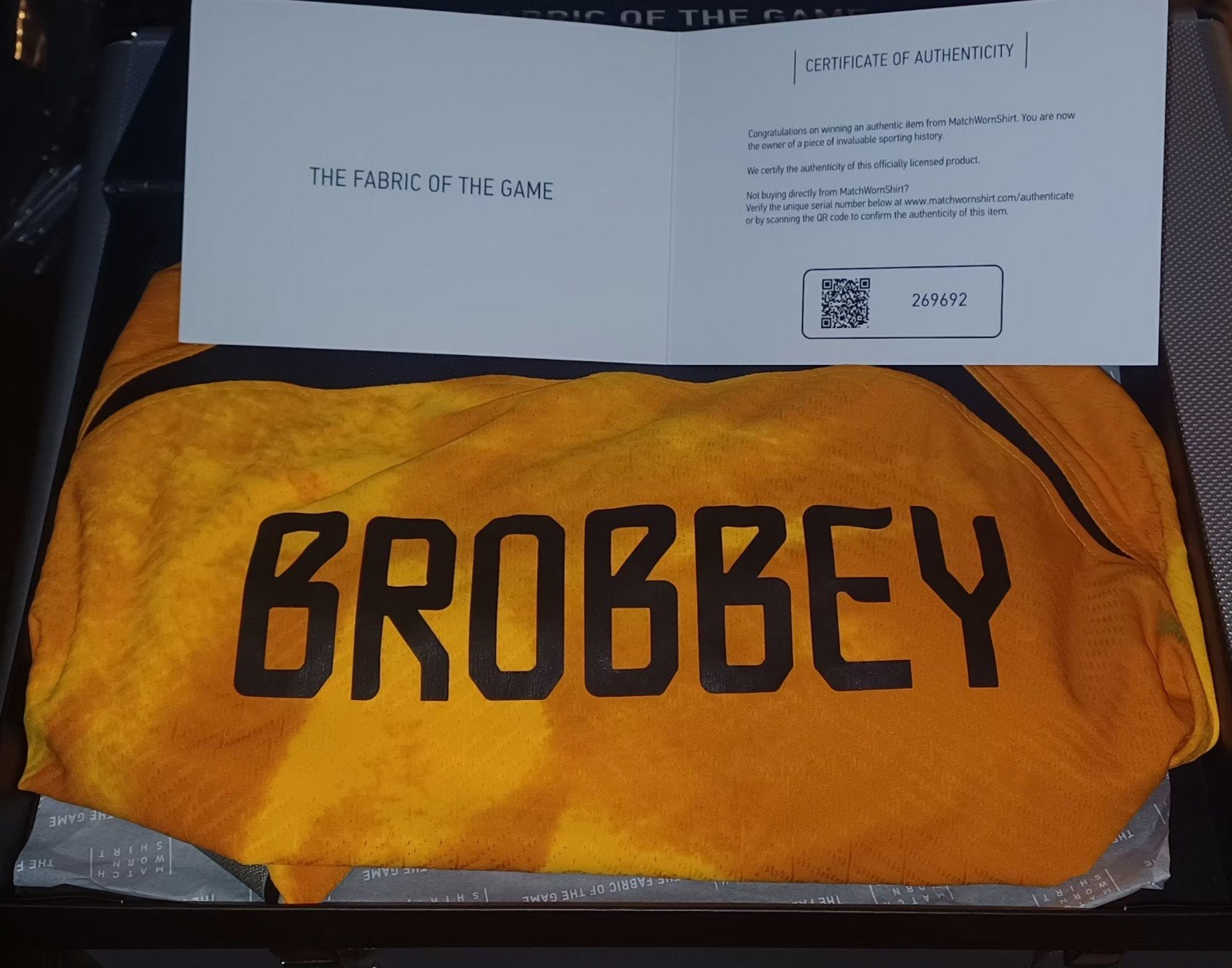 Brian Brobbey Match Issued Gesigneerd Shirt + certificaat, Ophalen, Oranje, Voetbal