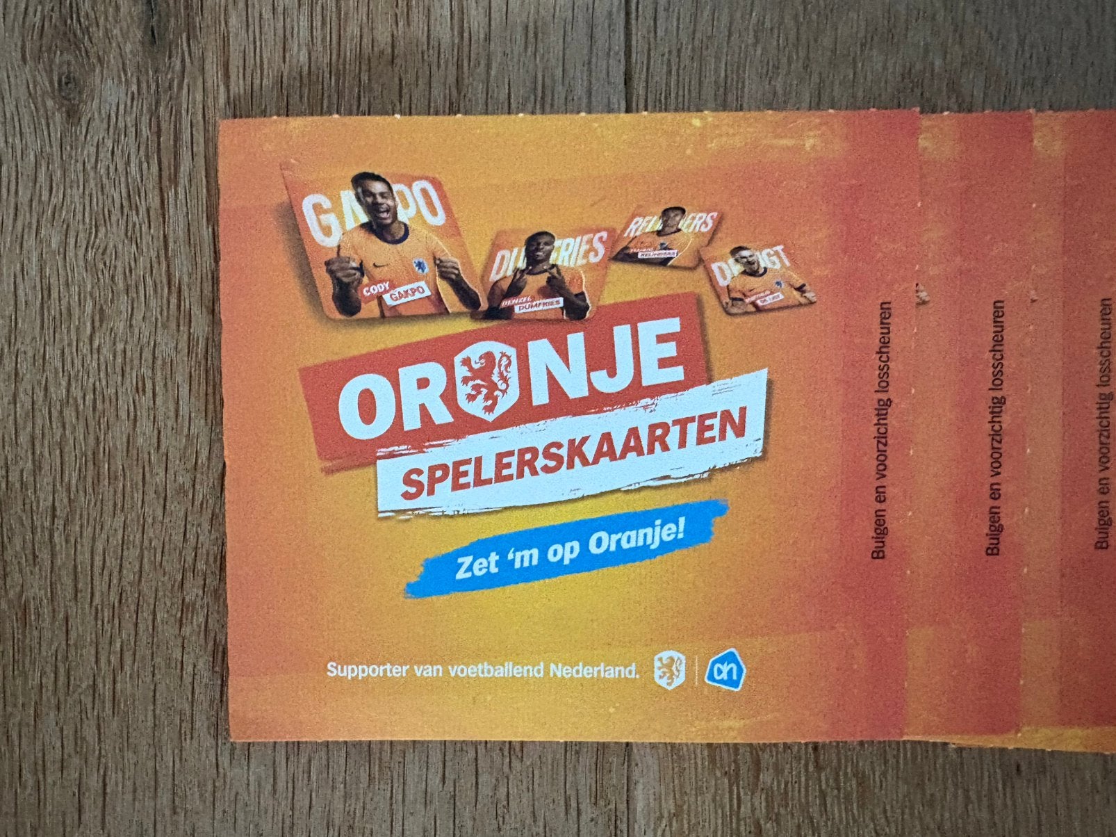 Oranje spelerskaart van AH - Nieuw!, Albert Heijn, Ophalen of Verzenden