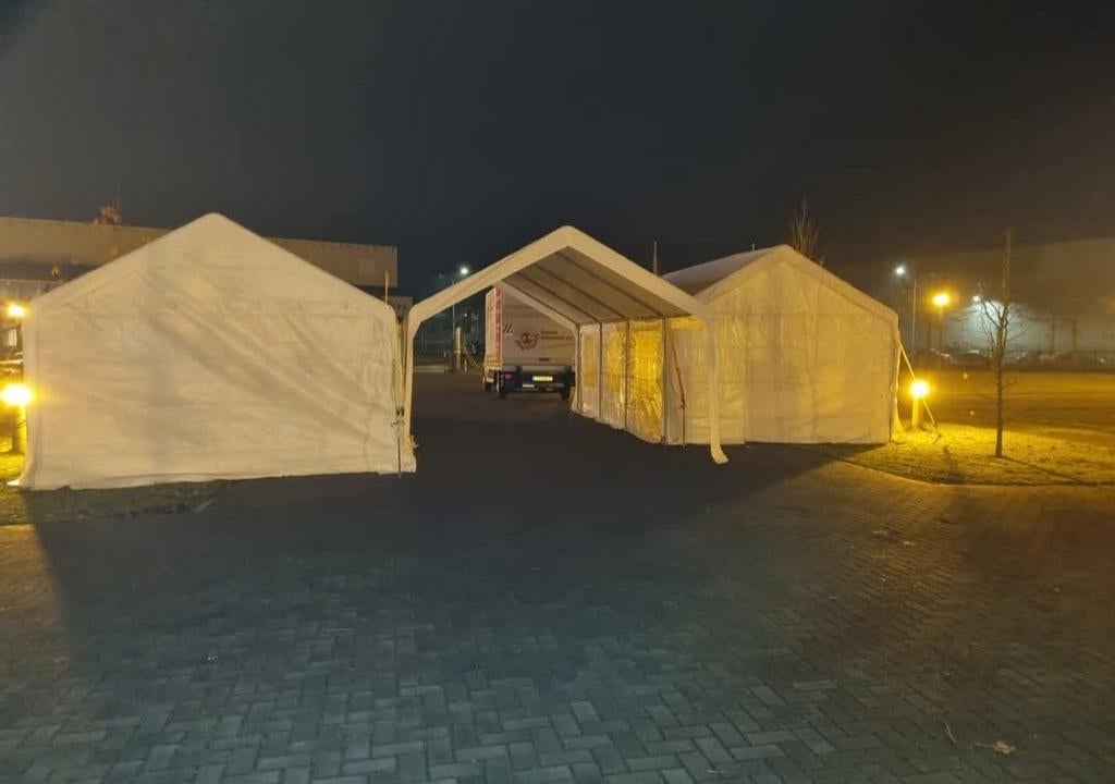 Partytent 3x6 meter tochtflappen proffesioneel, Ophalen of Verzenden