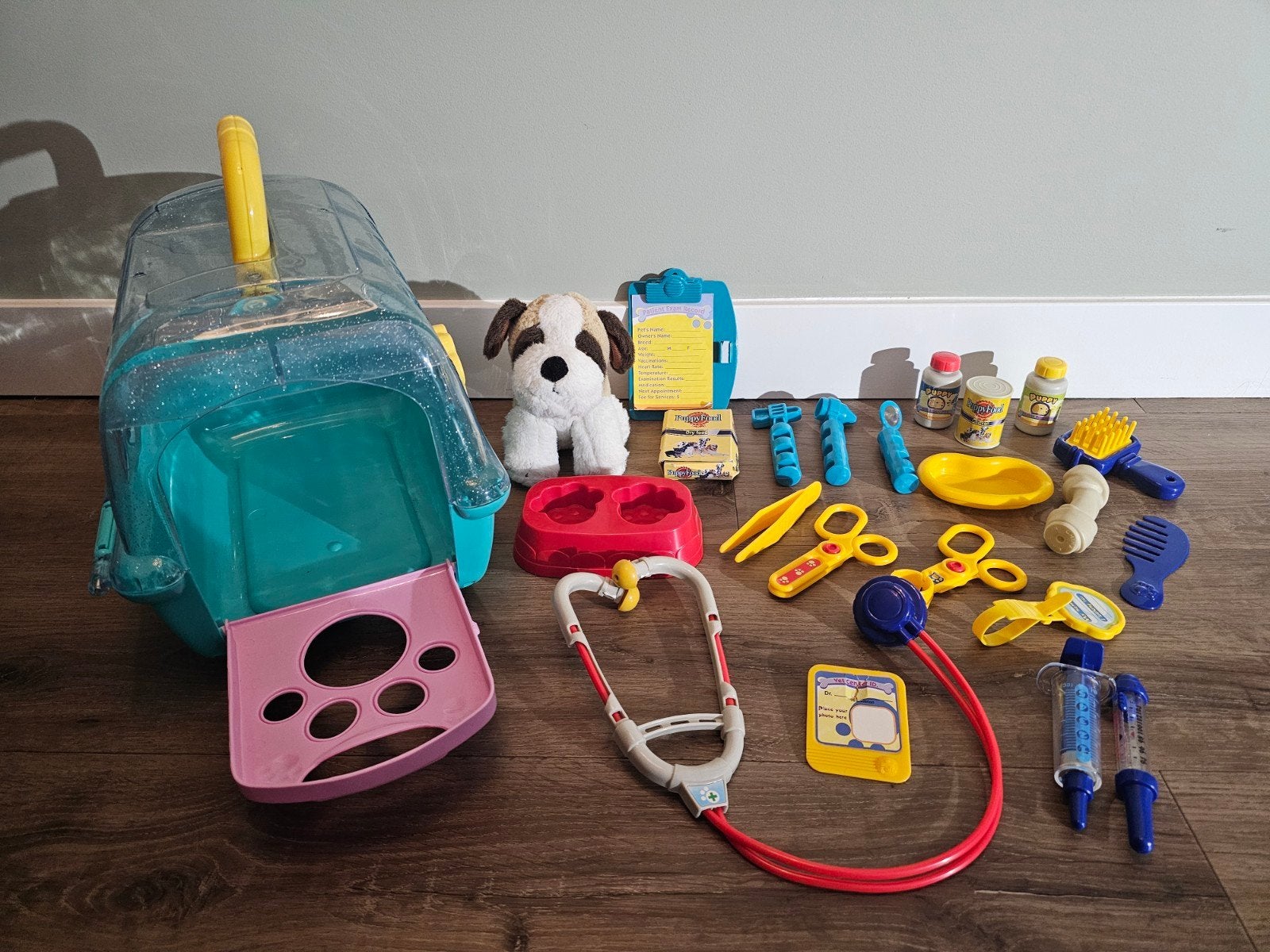 Dierenarts speelset met hondje en reismand, Ophalen of Verzenden, Zo goed als nieuw, Jongen of Meisje