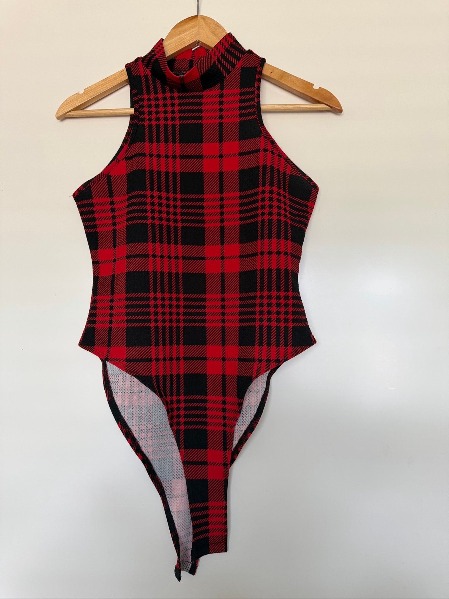 Sexy punk stijl Rood & Zwart Geruit Mouwloos Bodysuit Medium, SHEIN, Ophalen of Verzenden, Gedragen