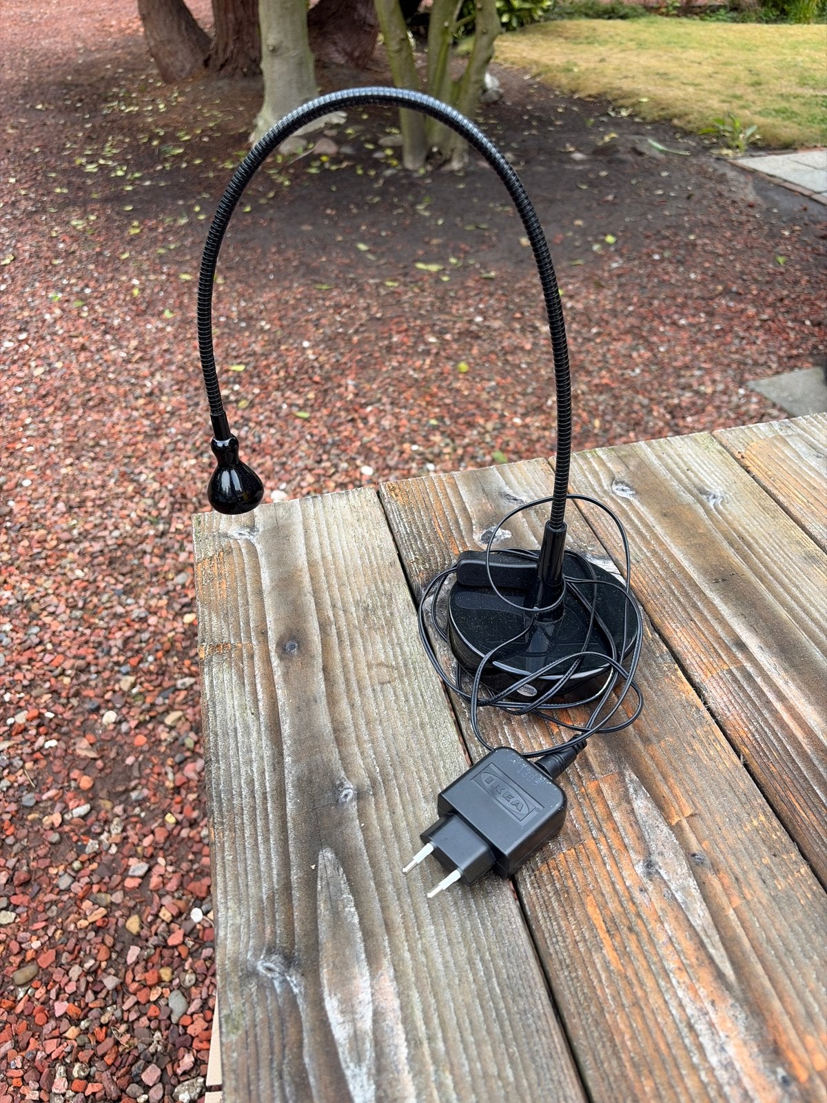 IKEA Jansjö LED Bureaulamp - Zwart, Flexibele Arm, Ophalen, Bureaulamp, Overige fittingen, Zwart