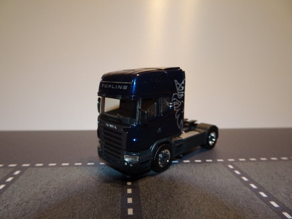 284 herpa scania r500 v8 topline griffioen 2-as trekker 1:87, Ophalen of Verzenden, Zo goed als nieuw, Bus of Vrachtwagen, Herpa