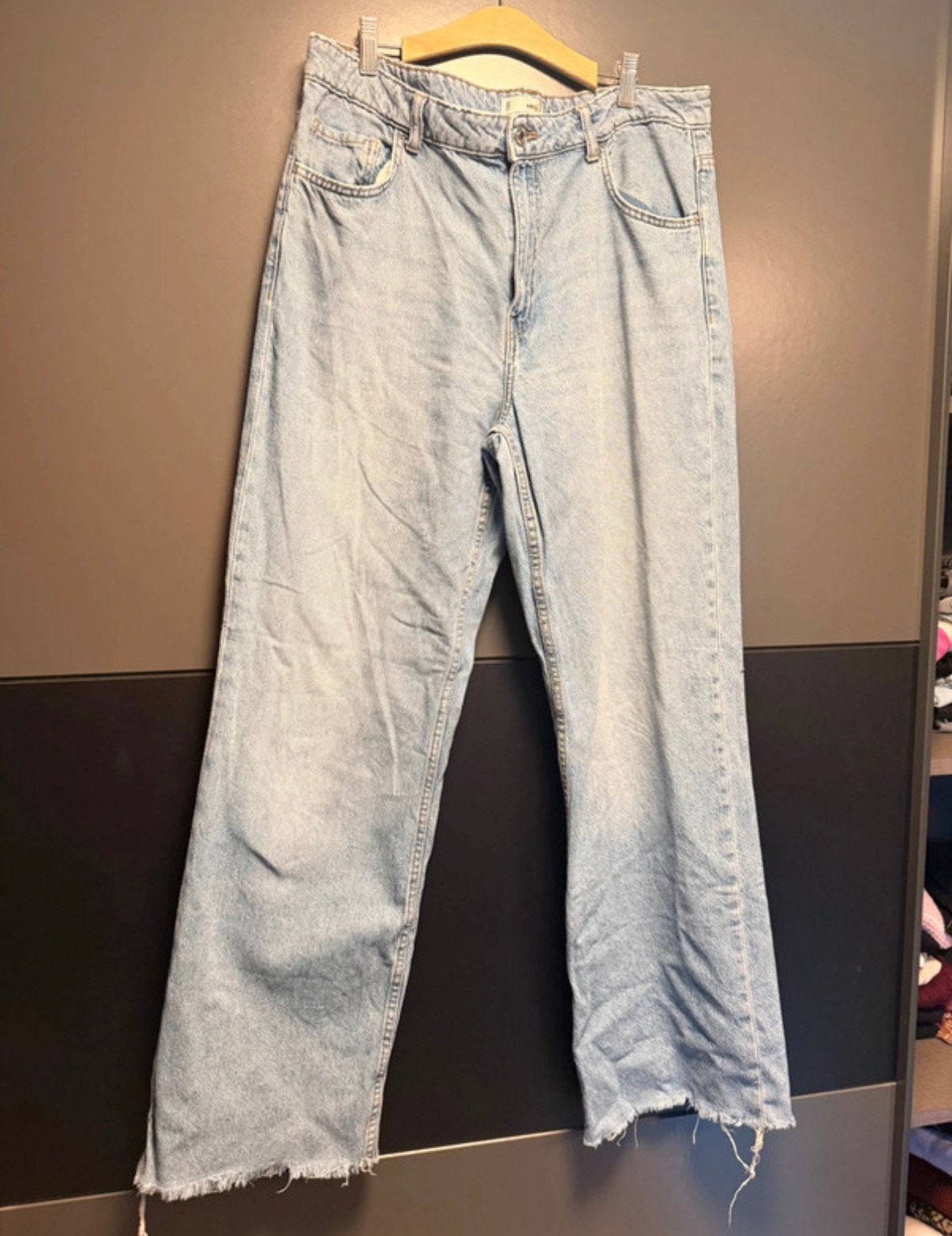Mango jeans wide leg broek maat 44, Zwart, Maat 42/44 (L), Ophalen of Verzenden, Zo goed als nieuw