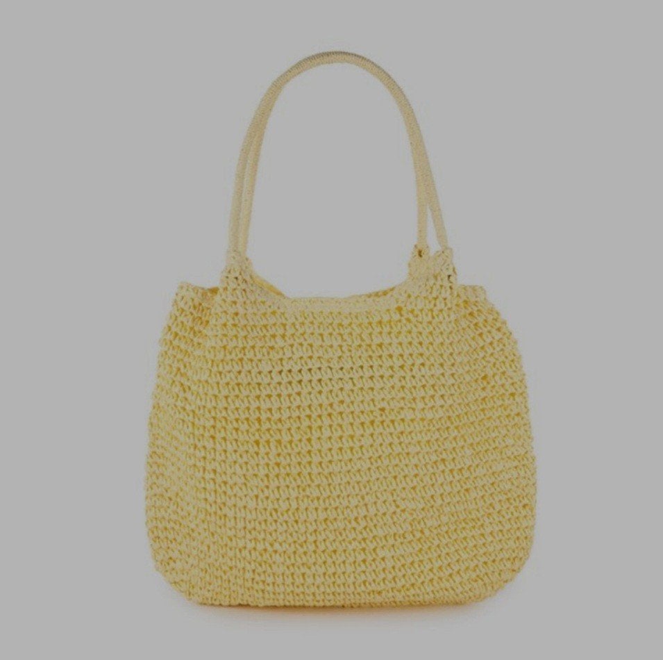 Mooie botergele strandtas met rits - veel ruimte, Ophalen of Verzenden, Zo goed als nieuw, Geel, Shopper