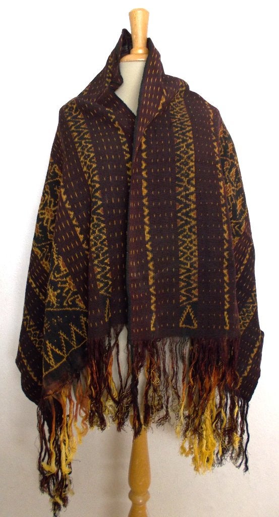 Mooie batik look sjaal, Verzenden, Zo goed als nieuw, Maat 42/44 (L), Sjaal