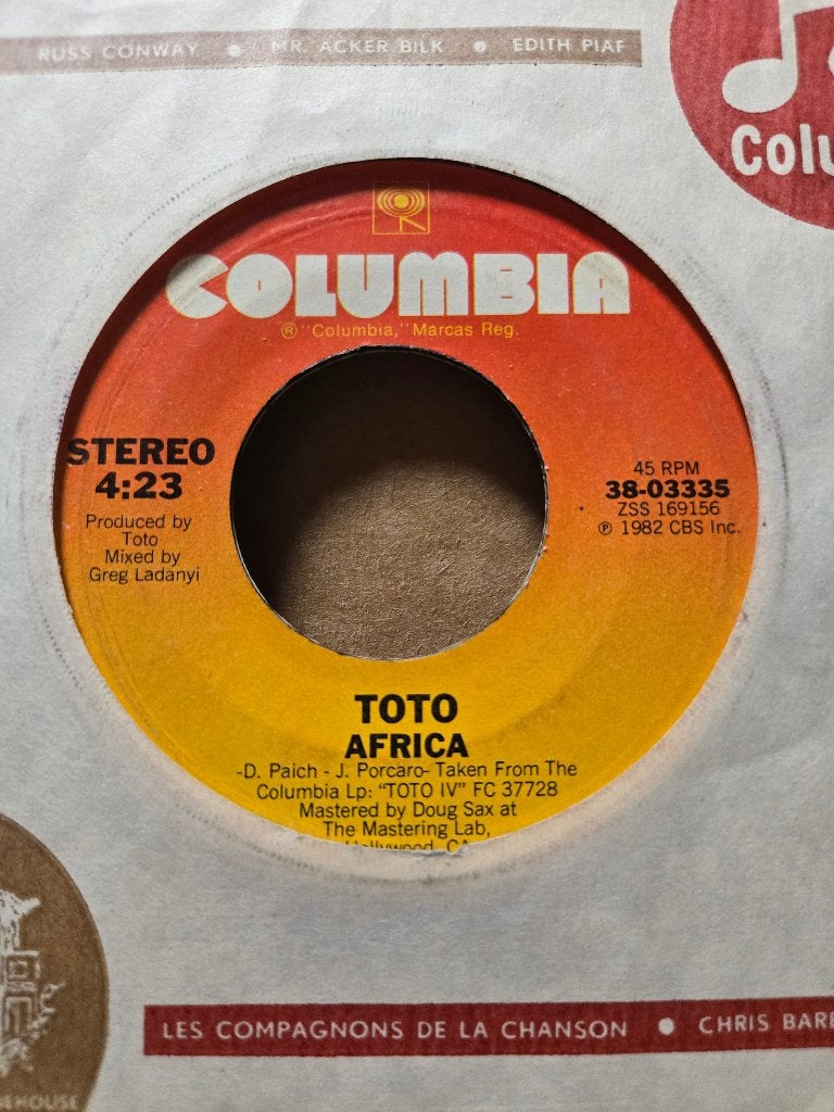 Toto - Africa (VS persing), Cd's en Dvd's, 7 inch, Ophalen of Verzenden, Zo goed als nieuw, Pop