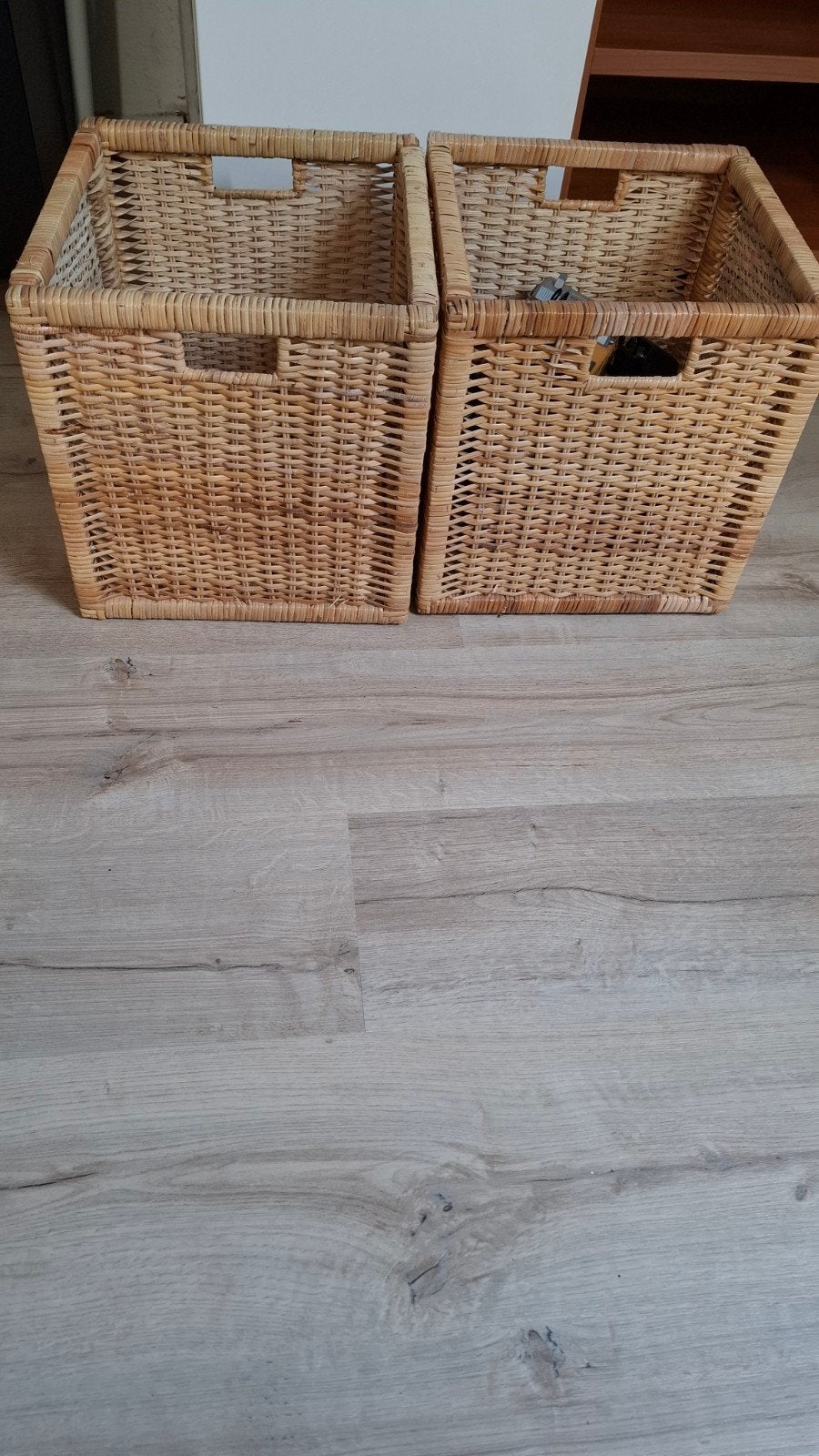 2 rieten manden, Ophalen, Rechthoekig, Riet