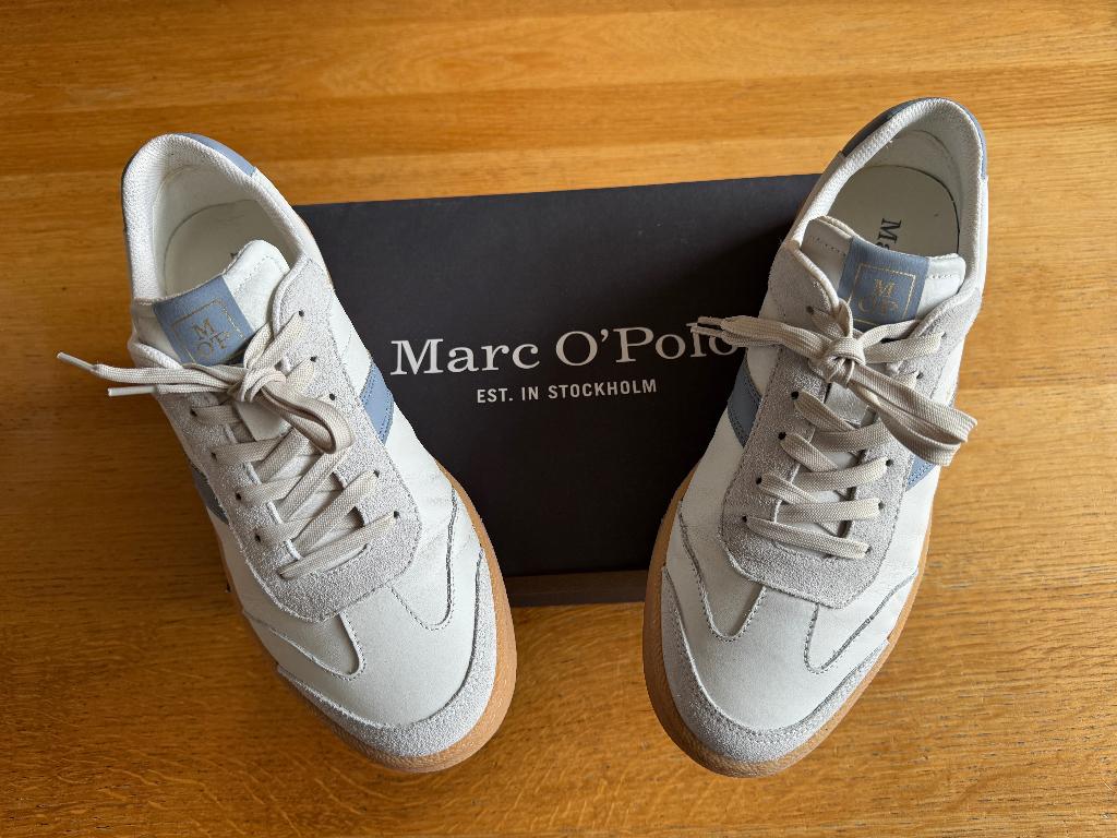 Marc O' Polo sneakers - wit blauw grijs - maat 41/42, Verzenden, Wit, Marc O'Polo, Sneakers of Gympen