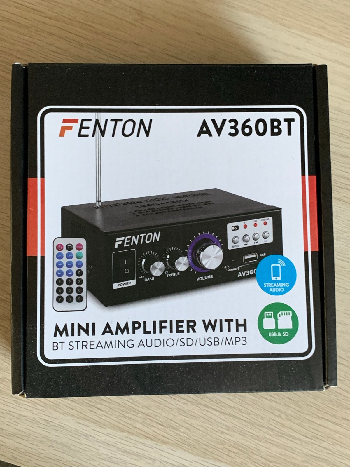 Fenton AV360BT Mini Versterker met Bluetooth, USB, SD/MMC, Nieuw, Ophalen, Overige merken, Minder dan 60 watt