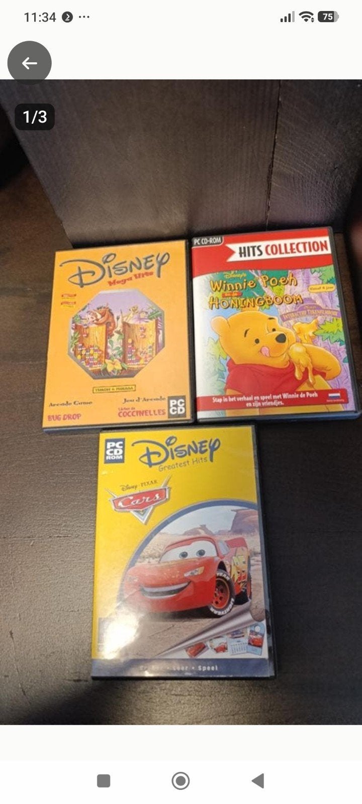 Disney PC CD-ROM Spellen: Mega Hits, Winnie de Poeh, Cars, Overige genres, 1 speler, Ophalen of Verzenden, Zo goed als nieuw