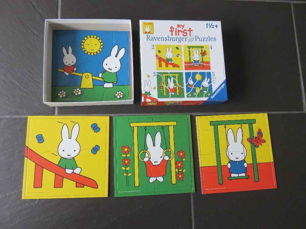 My first Nijntje puzzels 2,3,4 en 5 stukjes, Als nieuw, Ophalen of Verzenden, Minder dan 10 stukjes, Zo goed als nieuw, 2 tot 4 jaar