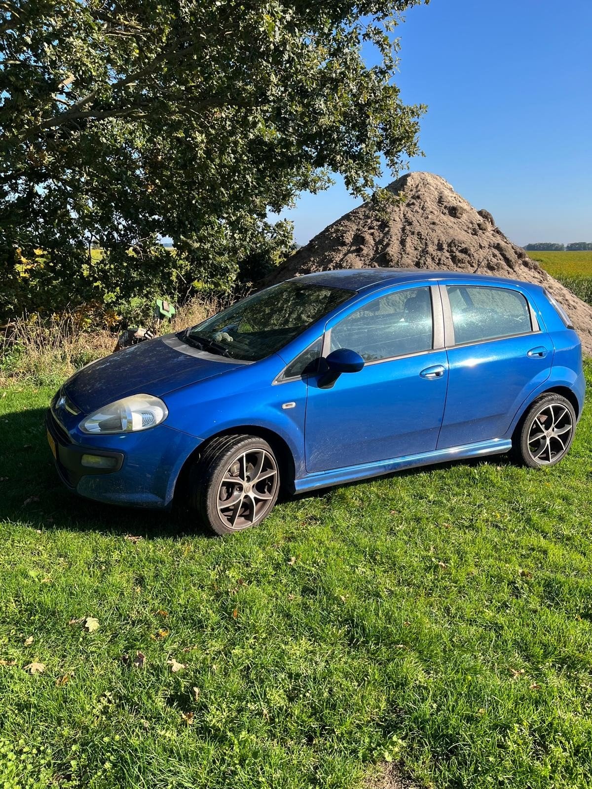 Fiat Punto 1.3 Multijet 62KW 5DR 2010 Blauw, Auto's, Voorwielaandrijving, 28 km/l, 4 cilinders, Origineel Nederlands
