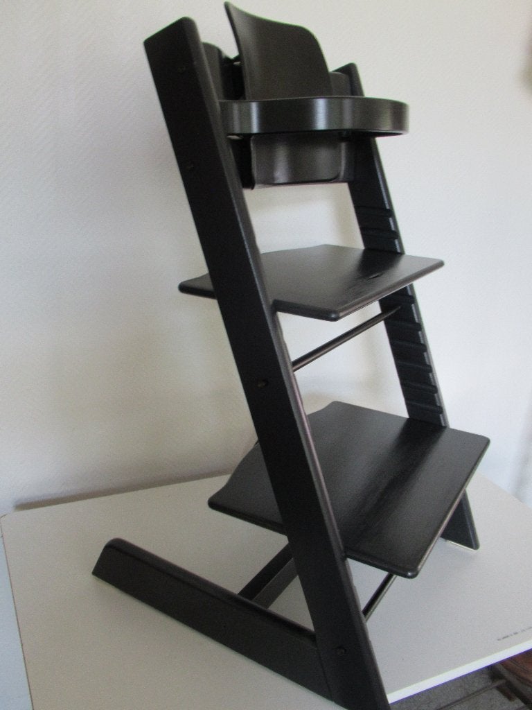zwarte tripp trapp stoel, Kinderen en Baby's, Kinderstoelen, Ophalen, Gebruikt, Meegroeistoel, Stoelverkleiner