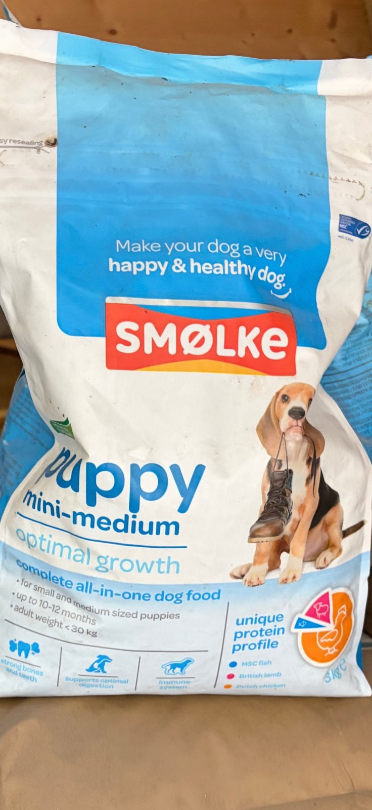 Smolke Puppy Mini Medium 3 kg BREUKZAK, Ophalen of Verzenden, Hond