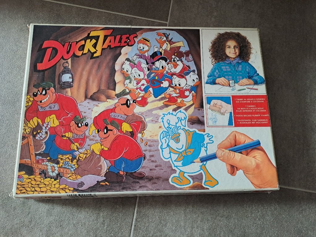 vintage stempelset Ducktales, the Walt Disney Company 1987, Ophalen of Verzenden, Overige figuren, Gebruikt, Overige typen
