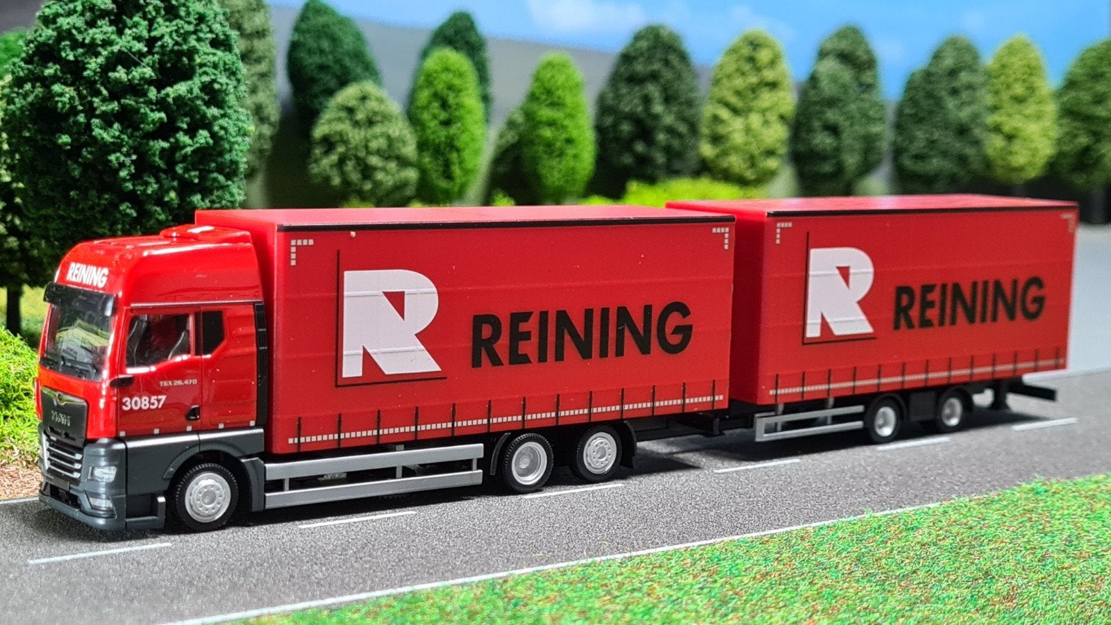 158 Herpa 1:87 Reining MAN volume combinatie, Ophalen of Verzenden, Nieuw, Bus of Vrachtwagen, Herpa