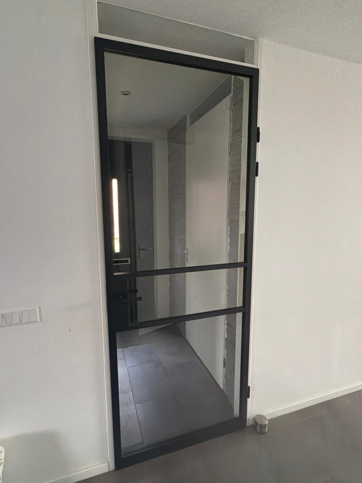 Gewoon Gers zwart stalen Binnendeur met Glas, Doe-het-zelf en Verbouw, Deuren en Horren, Ophalen, 80 tot 100 cm, 215 cm of meer