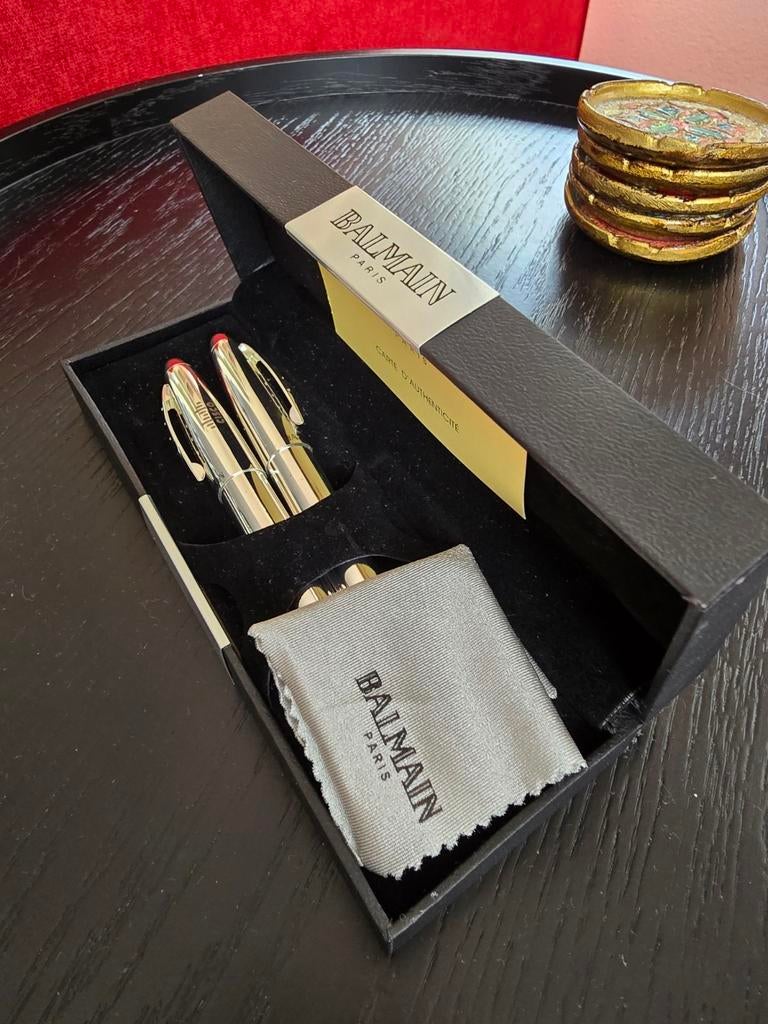 Balmain Pennenset Cisco - Luxe Balpen & Rollerpen met Doosje, Verzamelen, Pennenverzamelingen, Overige merken, Pennenset, Nieuw