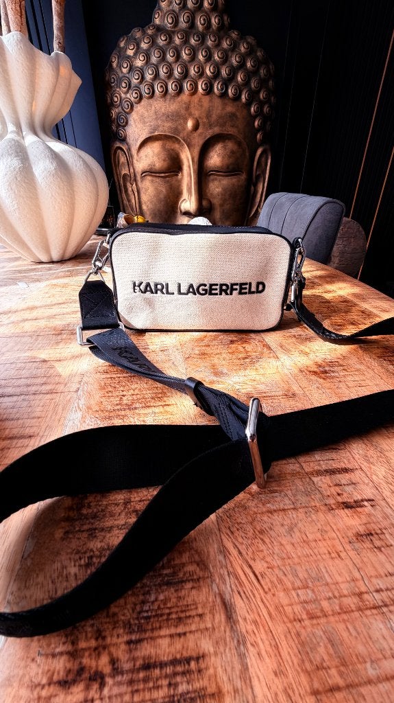 Karl Lagerfeld bag, Ophalen of Verzenden, Zo goed als nieuw, Beige, Schoudertasje