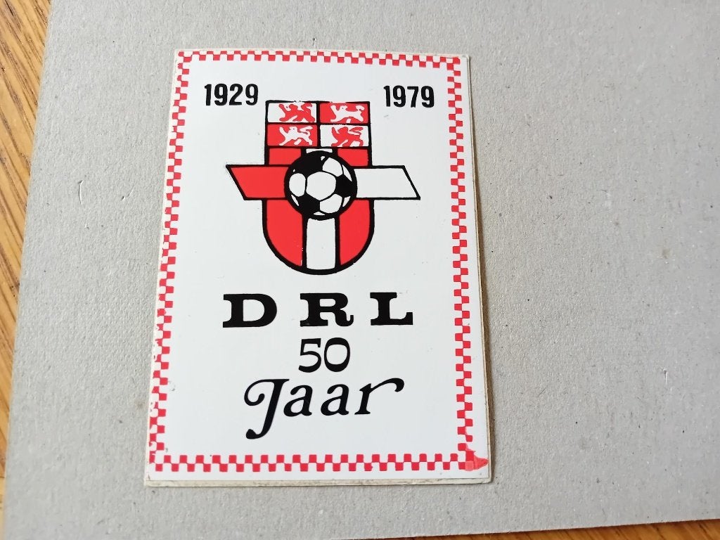 SV DRL sticker De Rotterdamse Leeuw Amateurvoetbal 10x7cm, Ophalen of Verzenden, Zo goed als nieuw, Bedrijf of Vereniging