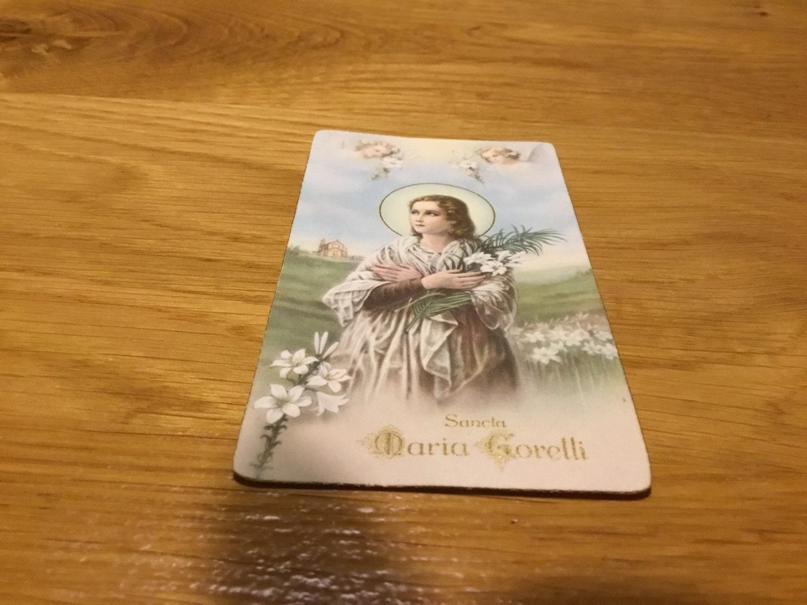 Heilige Maria Goretti bidprentje - Roermond 1955, Antiek en Kunst, Ophalen