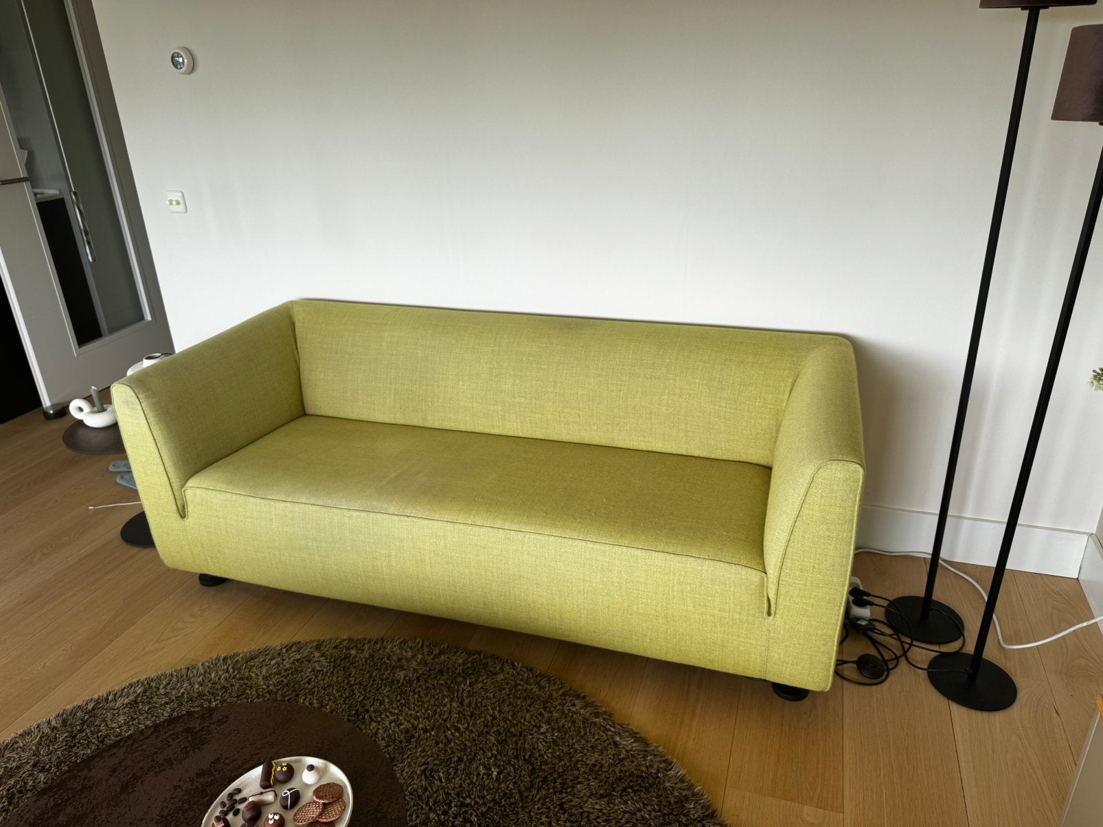 Bank Gelderland 4800 2,5 zits, licht groen-geel, Huis en Inrichting, Banken | Bankstellen, Ophalen, Gebruikt, 150 tot 200 cm, Tweepersoons