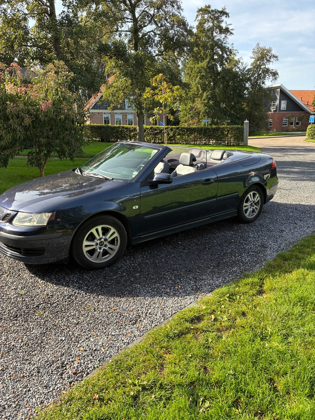 Saab 9-3 1.8 T Cabrio 2005 Blauw, Auto's, Voorwielaandrijving, 1998 cc, Elektrische ramen, 4 cilinders