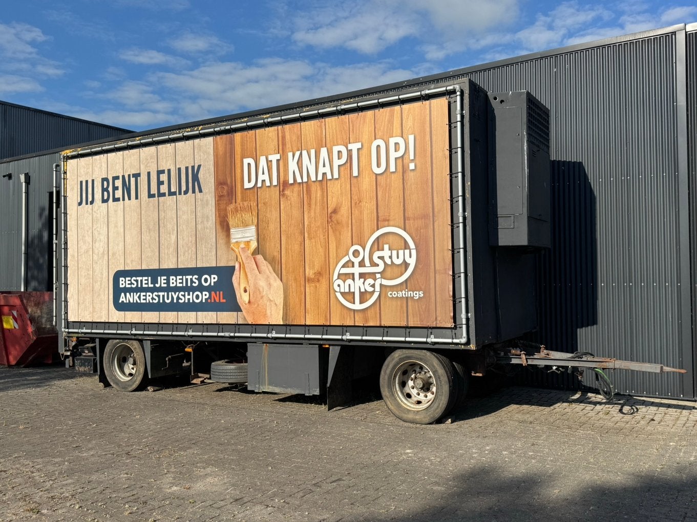 Trailer voor reclame - TE KOOP, Ophalen, Gebruikt, Reclamebord