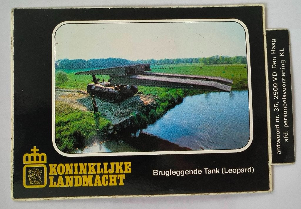 Sticker Koninklijke Landmacht Brugleggende Tank ( Leopard), Ophalen of Verzenden, Zo goed als nieuw, Bedrijf of Vereniging