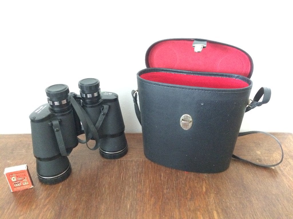 Pallas verrekijker verrenkijker JB207 etui zwart koffertje, Zo goed als nieuw, 8 tot 12x, Met hoes of tas, Porro (met knik)