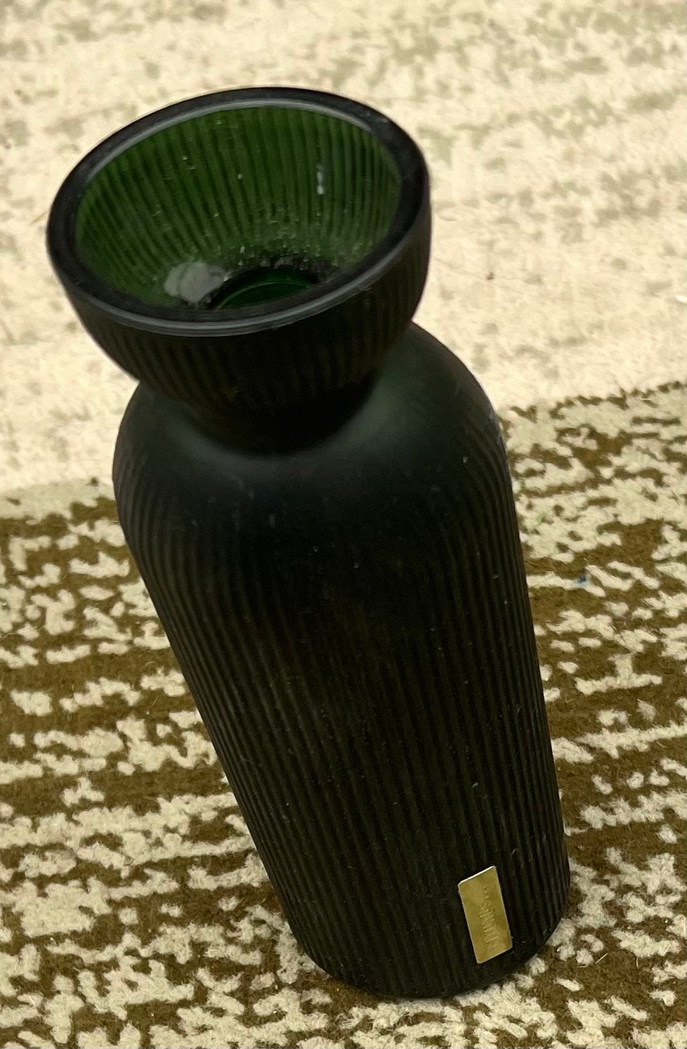 Glazen Vaasje  met Ribbels, Ophalen of Verzenden