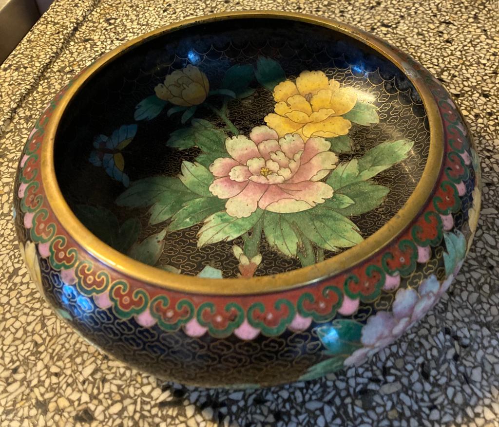 Jingfa Chinese Cloisonne schaal Emaille Metaal, Antiek en Kunst, Verzenden