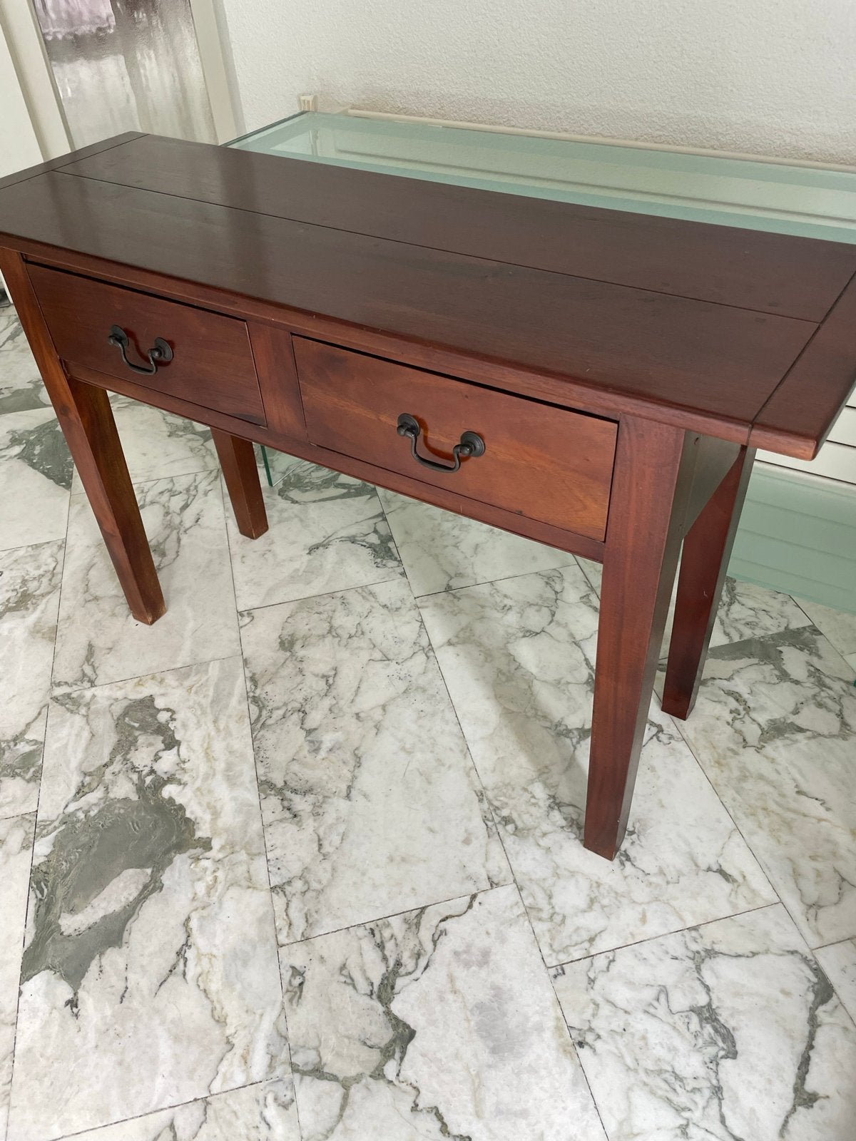 Houten Console Tafel met Lades - Klassiek Design, Ophalen, Gebruikt, 100 tot 150 cm, Minder dan 50 cm