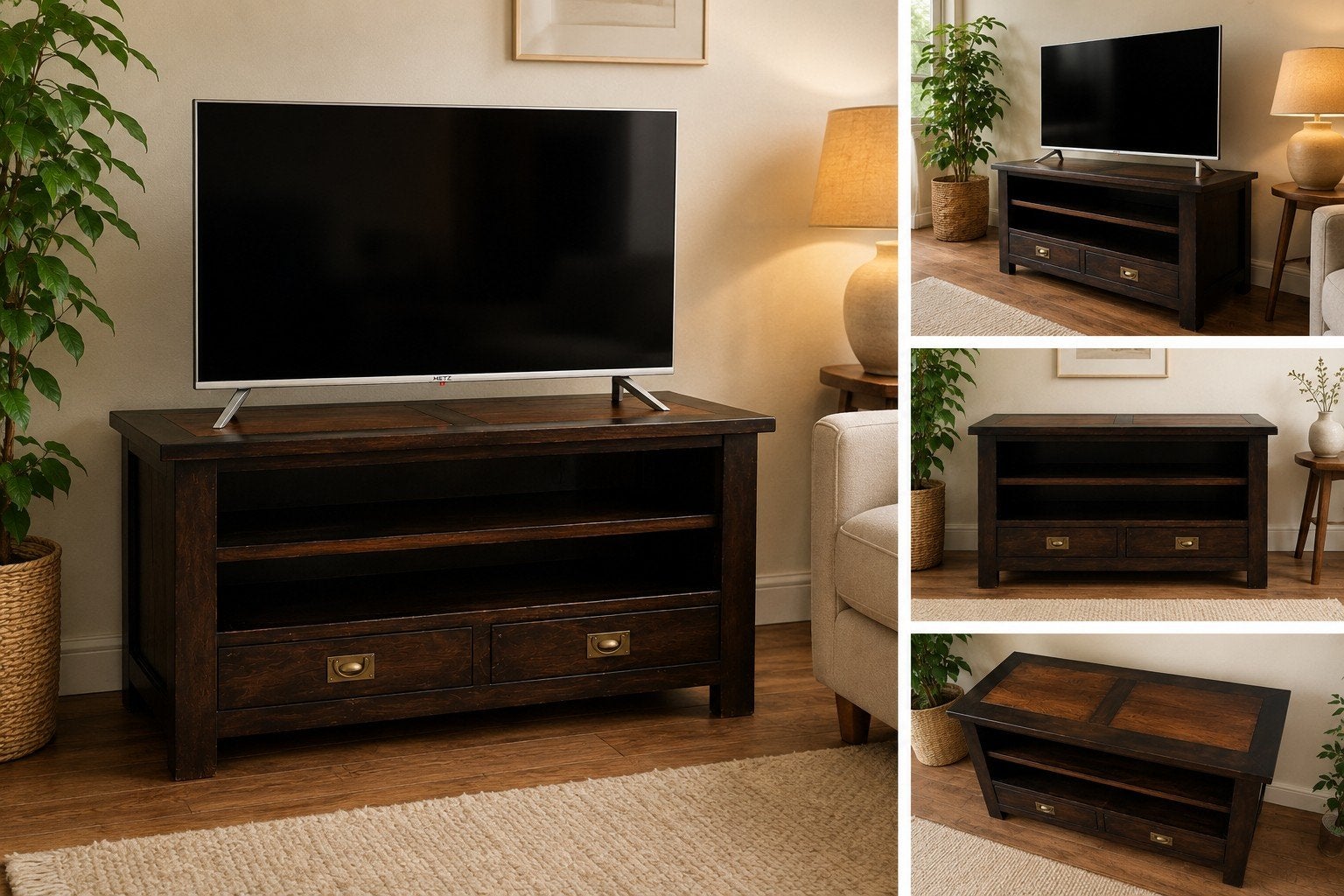 Massief houten kast met sloten en bijpassende tv kast, Huis en Inrichting, Kasten | Kledingkasten, Ophalen, Gebruikt, Klassiek, Koloniaal
