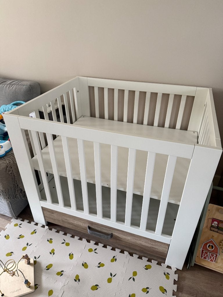 Box wit met lade, Kinderen en Baby's, Boxen, Ophalen, Zo goed als nieuw, Rechthoekig, In hoogte verstelbaar