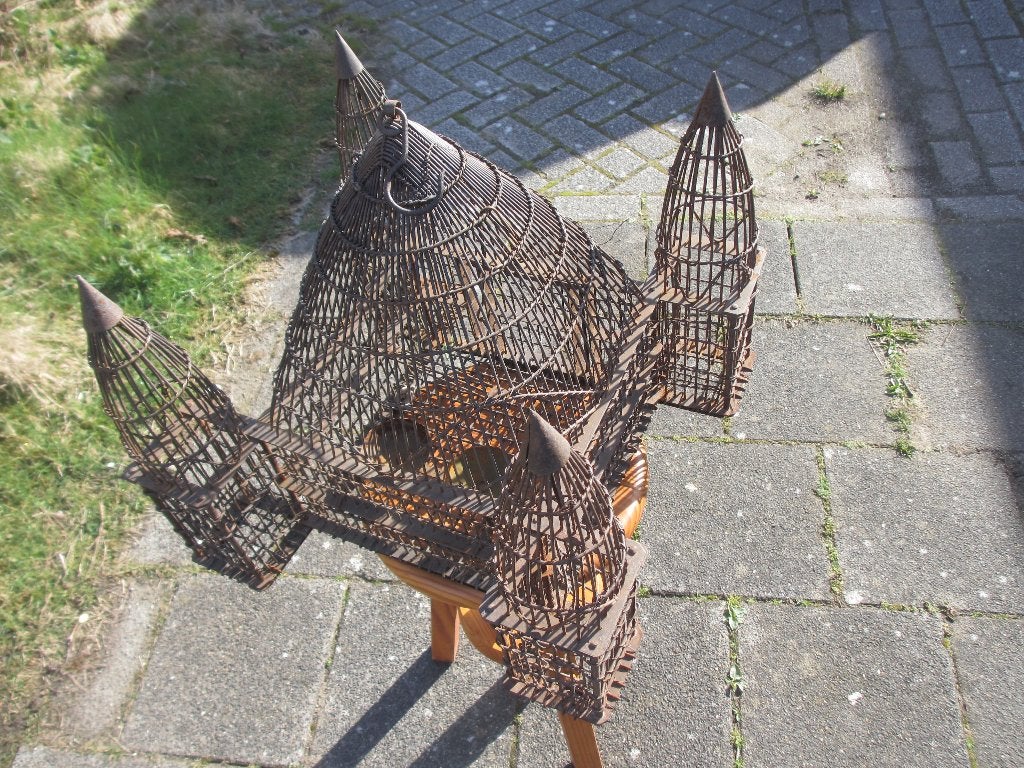 Brocante decoratieve antieke vogelkooi +/-1900, Ophalen of Verzenden