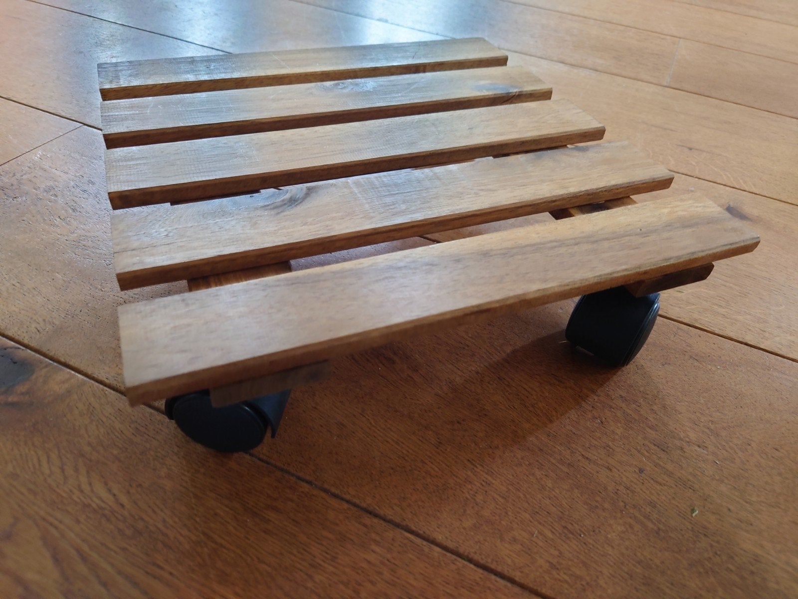Houten vierkante Plantentrolley 29cm x 29cm, NIEUW!, Overige materialen, Vierkant, Nieuw, Ophalen of Verzenden