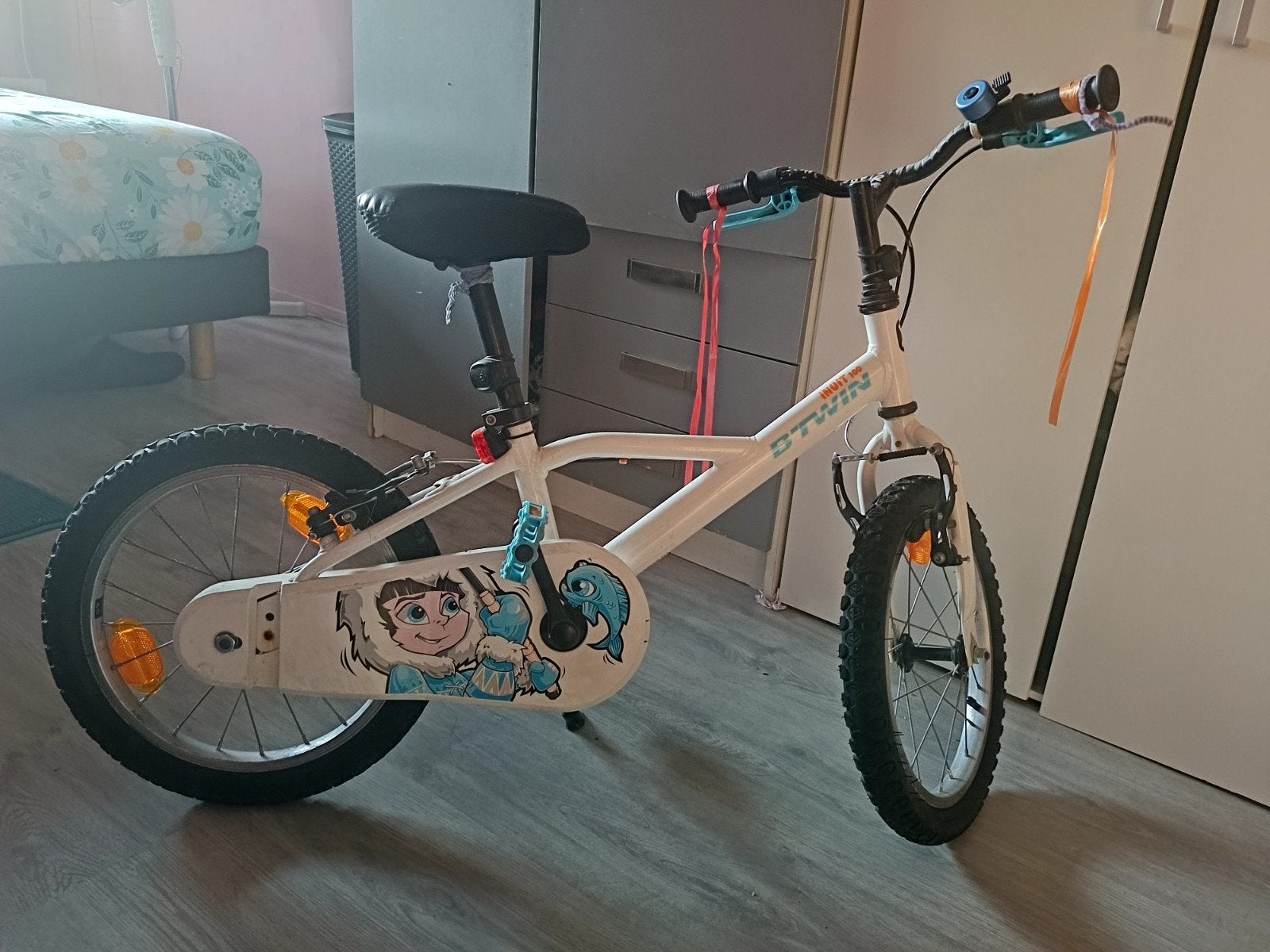 B'Twin Kinderfiets from age 4-7 years, Ophalen of Verzenden, Gebruikt, Minder dan 16 inch