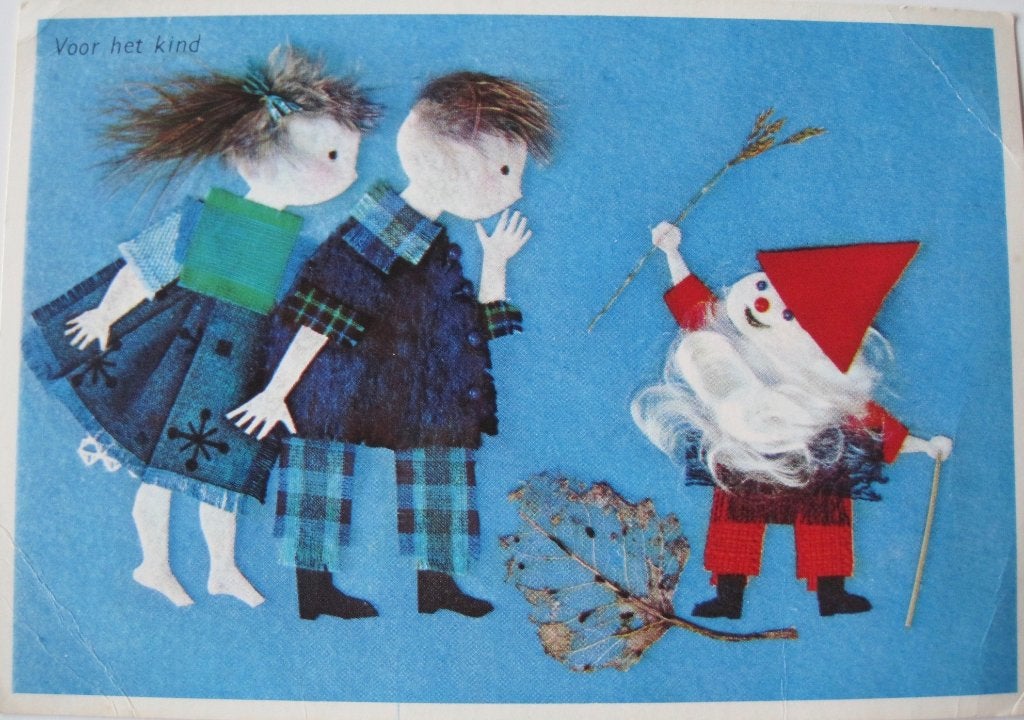 Voor het kind - jongen en meisje bij kabouter - 1966, Verzenden, 1960 tot 1980, Ongelopen, Kinderen